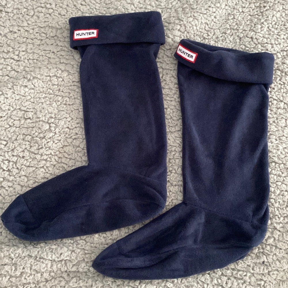 Hunter new boots navy socks